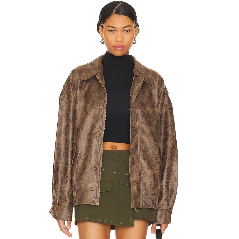 Lioness Brown Bomber Jacket